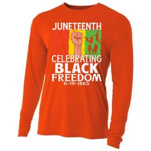 Celebrating Black Freedom 1865 Black History Juneteenth Blm Funny Gift Cooling Performance Long Sleeve Crew