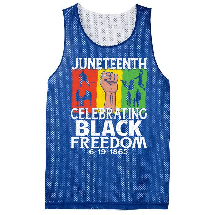 Celebrating Black Freedom 1865 Black History Juneteenth Blm Funny Gift Mesh Reversible Basketball Jersey Tank