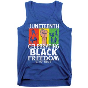 Celebrating Black Freedom 1865 Black History Juneteenth Blm Funny Gift Tank Top