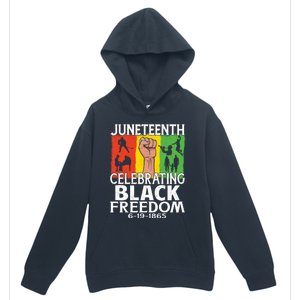 Celebrating Black Freedom 1865 Black History Juneteenth Blm Funny Gift Urban Pullover Hoodie