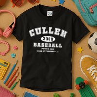 Cullen Baseball Forks Washington, Home Of Thunderball TShirt Kids T-Shirt