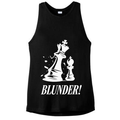 Chess Blunder Funny Player Joke Club Team Game Humor Ladies PosiCharge Tri-Blend Wicking Tank