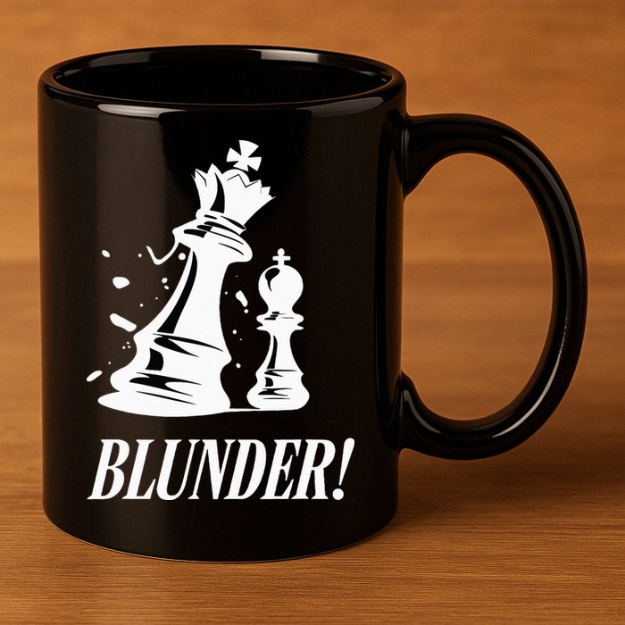 Chess Blunder Funny Player Joke Club Team Game Humor 11oz C Handle Ceramic Mug