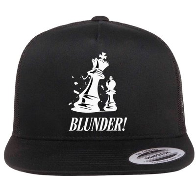 Chess Blunder Funny Player Joke Club Team Game Humor Flat Bill Trucker Hat