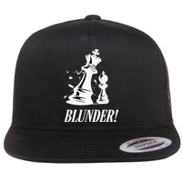 Chess Blunder Funny Player Joke Club Team Game Humor Flat Bill Trucker Hat