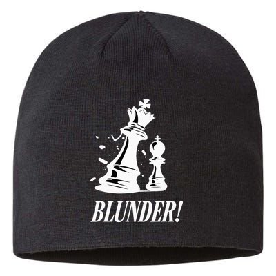 Chess Blunder Funny Player Joke Club Team Game Humor Sustainable Beanie