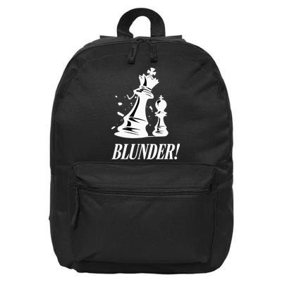 Chess Blunder Funny Player Joke Club Team Game Humor 16 in Basic Backpack
