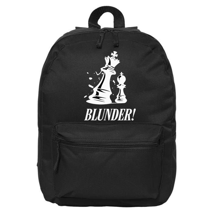 Chess Blunder Funny Player Joke Club Team Game Humor 16 in Basic Backpack