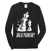Chess Blunder Funny Player Joke Club Team Game Humor Tall Long Sleeve T-Shirt
