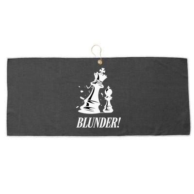 Chess Blunder Funny Player Joke Club Team Game Humor Large Microfiber Waffle Golf Towel