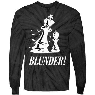 Chess Blunder Funny Player Joke Club Team Game Humor Tie-Dye Long Sleeve Shirt