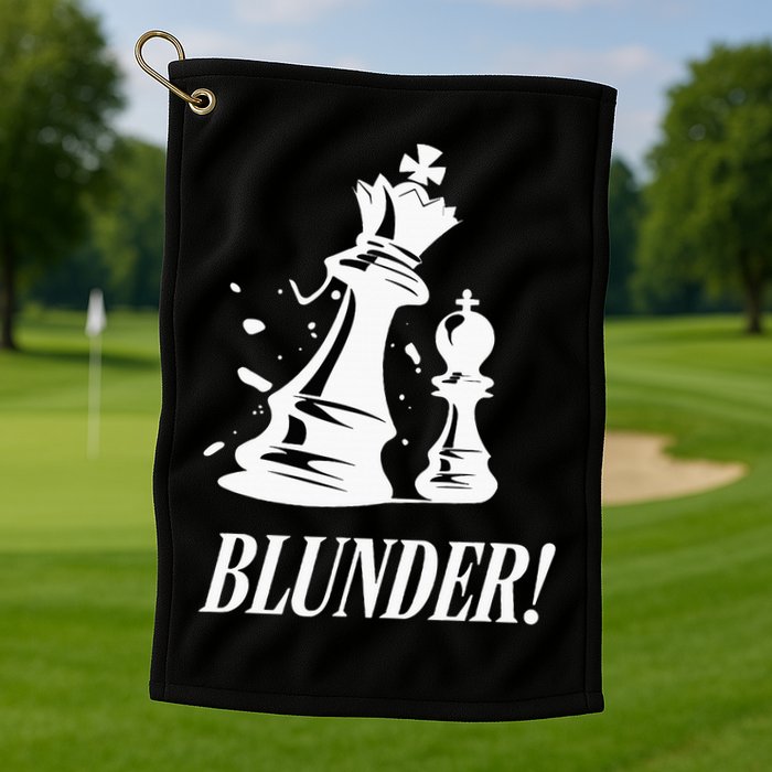 Chess Blunder Funny Player Joke Club Team Game Humor Golf Towel