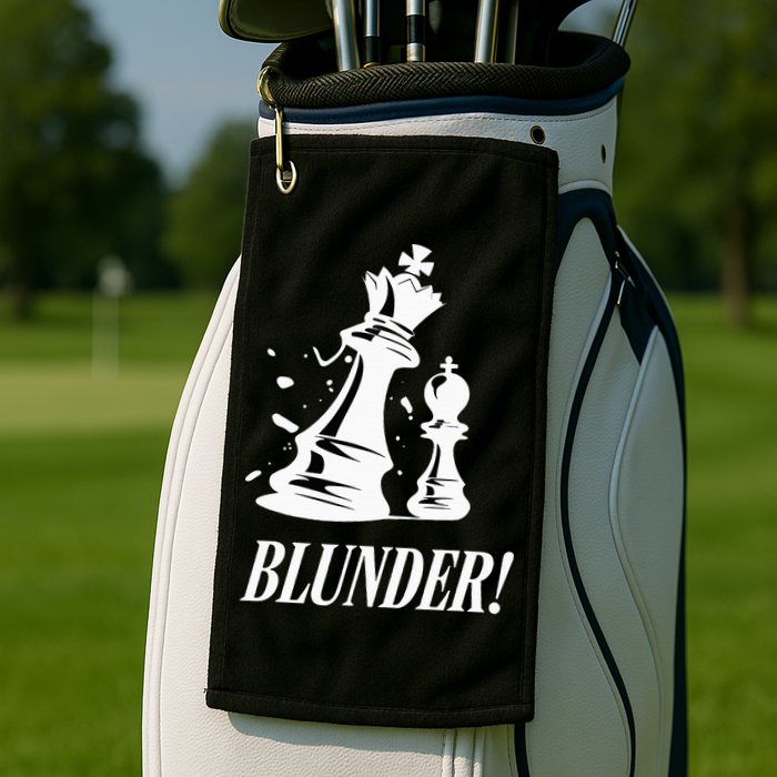 Chess Blunder Funny Player Joke Club Team Game Humor Golf Towel