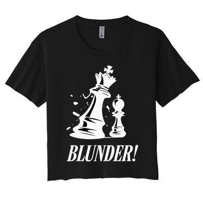 Chess Blunder Funny Player Joke Club Team Game Humor Crop Top