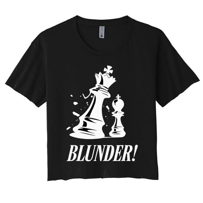 Chess Blunder Funny Player Joke Club Team Game Humor Crop Top