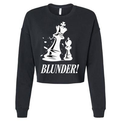 Chess Blunder Funny Player Joke Club Team Game Humor Cropped Pullover Crew