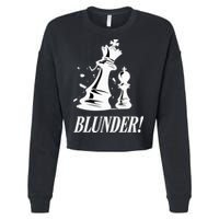 Chess Blunder Funny Player Joke Club Team Game Humor Cropped Pullover Crew