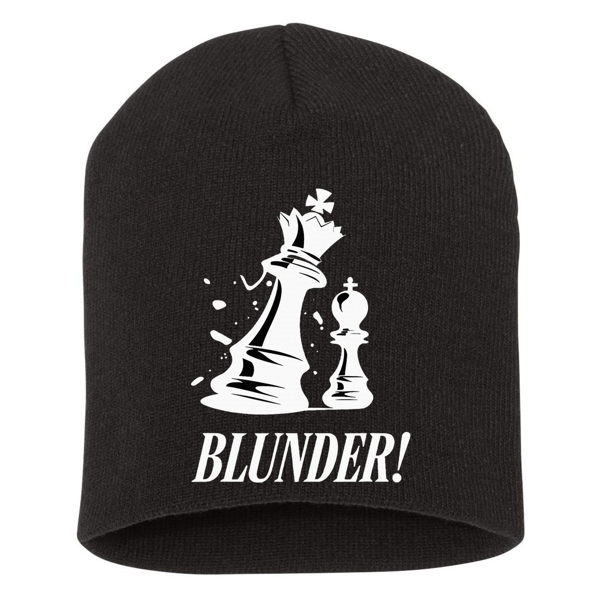 Chess Blunder Funny Player Joke Club Team Game Humor Short Acrylic Beanie