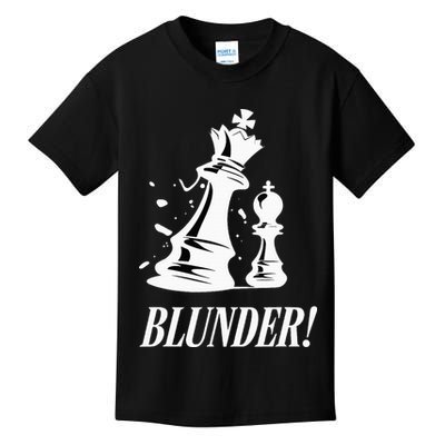 Chess Blunder Funny Player Joke Club Team Game Humor Kids T-Shirt