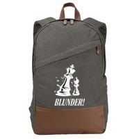 Chess Blunder Funny Player Joke Club Team Game Humor Cotton Canvas Backpack
