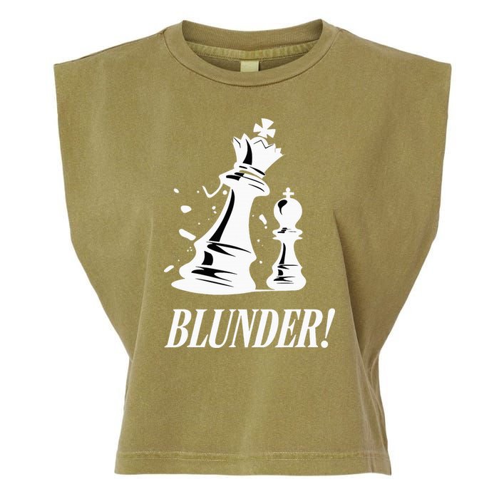 Chess Blunder Funny Player Joke Club Team Game Humor Garment-Dyed Women's Muscle Tee
