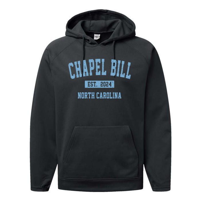 Chapel Bill Funny Sports Design North Carolina Performance Fleece Hoodie