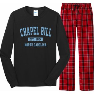 Chapel Bill Funny Sports Design North Carolina Long Sleeve Pajama Set