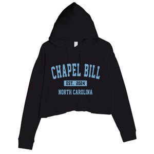 Chapel Bill Funny Sports Design North Carolina Crop Fleece Hoodie