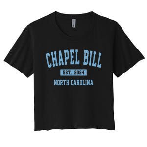 Chapel Bill Funny Sports Design North Carolina Women's Crop Top Tee