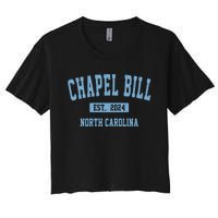 Chapel Bill Funny Sports Design North Carolina Women's Crop Top Tee