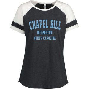 Chapel Bill Funny Sports Design North Carolina Enza Ladies Jersey Colorblock Tee