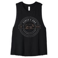 CirceS Bbq Funny Greek Mythology Women's Racerback Cropped Tank