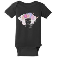 Cute Boho Flower Crown Woman Baby Bodysuit