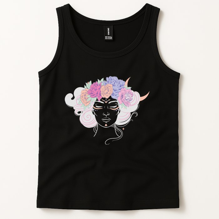 Cute Boho Flower Crown Woman Tank Top