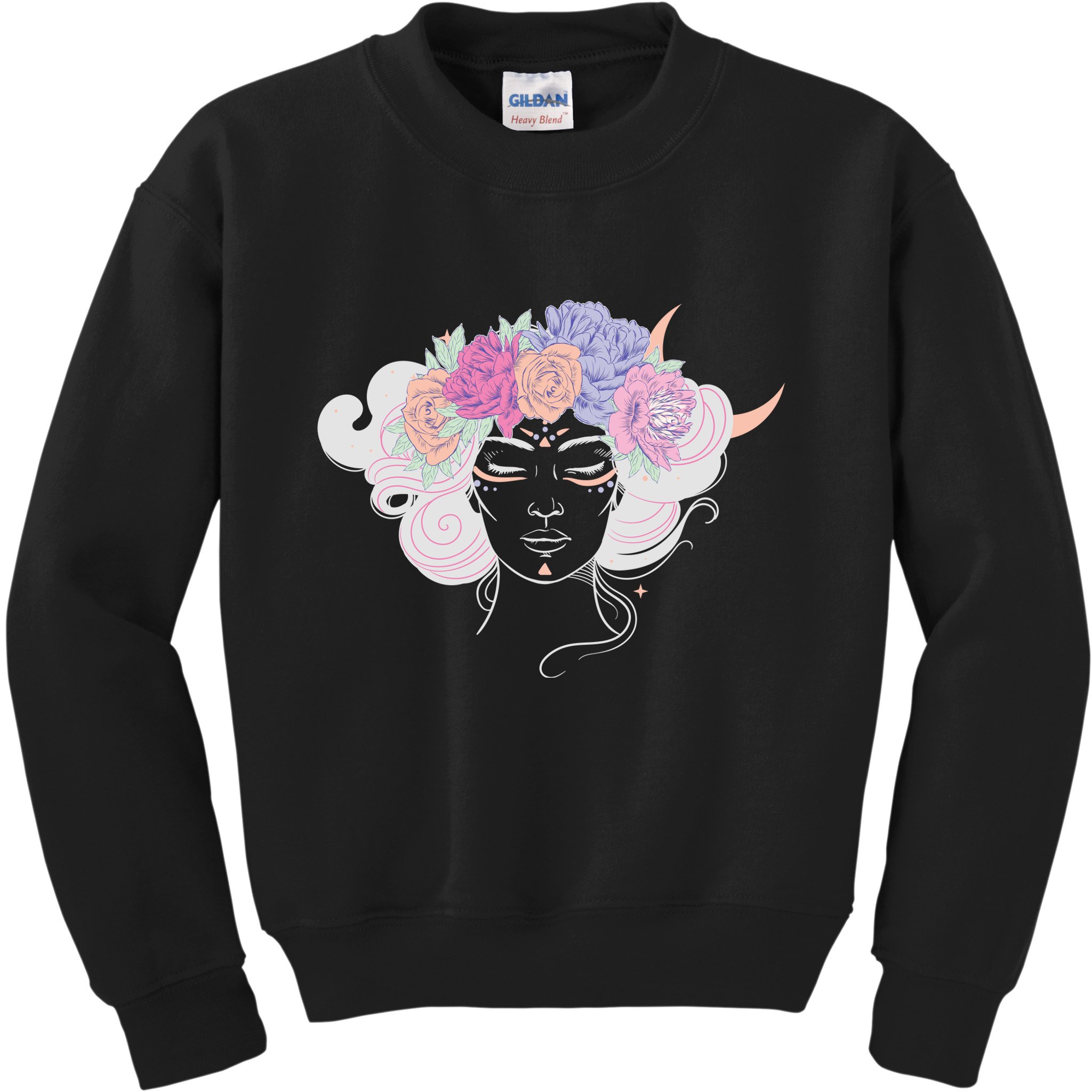Cute Boho Flower Crown Woman Kids Sweatshirt