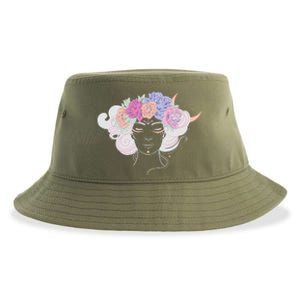 Cute Boho Flower Crown Woman Sustainable Bucket Hat