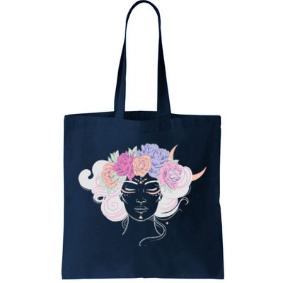 Cute Boho Flower Crown Woman Tote Bag