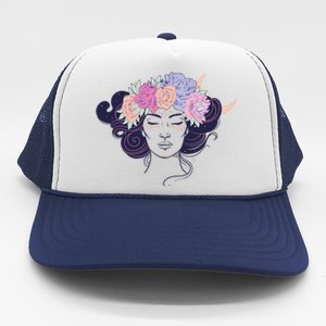 Cute Boho Flower Crown Woman Trucker Hat