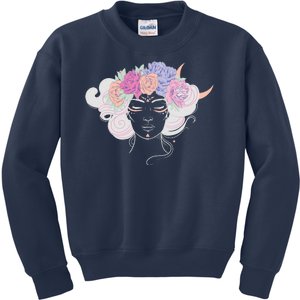 Cute Boho Flower Crown Woman Kids Sweatshirt