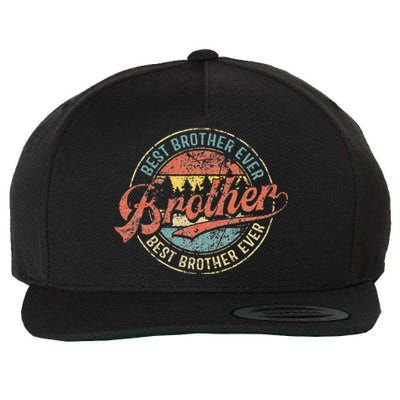 Cool Brother Fathers Day Retro Best Brother Ever Wool Snapback Cap