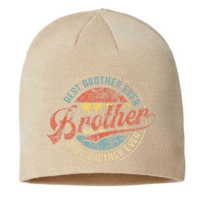 Cool Brother Fathers Day Retro Best Brother Ever Sustainable Beanie