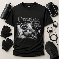 Cute But Feral Funny Raccoon Meme Love Coffee Gift Cooling Performance Crew T-Shirt