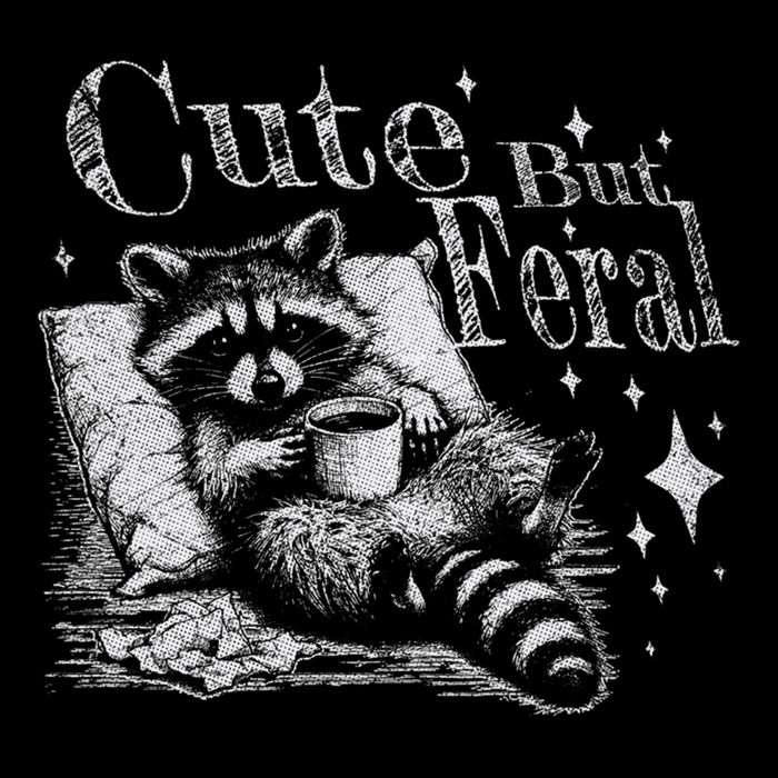 Cute But Feral Funny Raccoon Meme Love Coffee Gift Cooling Performance Crew T-Shirt
