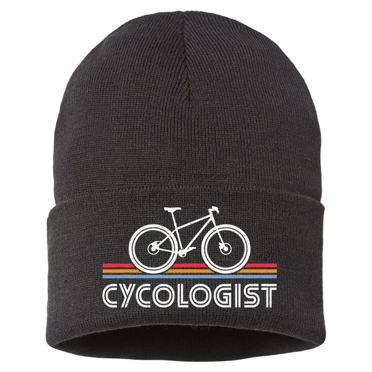 Cycologist Bicycle Funny Cycling Cycologist Sustainable Knit Beanie