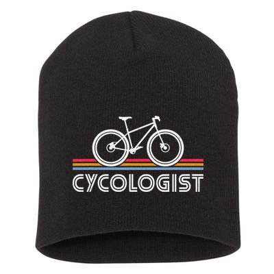 Cycologist Bicycle Funny Cycling Cycologist Short Acrylic Beanie