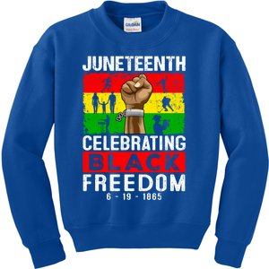 Celebrate Black Freedom Day Juneteenth Black History Month Funny Gift Kids Sweatshirt