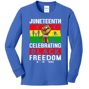 Celebrate Black Freedom Day Juneteenth Black History Month Funny Gift Kids Long Sleeve Shirt