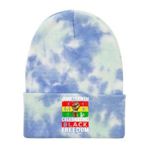 Celebrate Black Freedom Day Juneteenth Black History Month Funny Gift Tie Dye 12in Knit Beanie