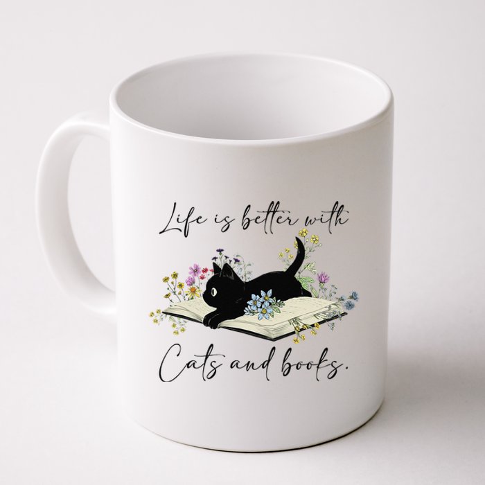 Cat Book For  Life Is Better With Cats And Books Coffee Mug