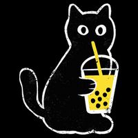 Cat Boba Funny Anime Japanese Bucket Hat